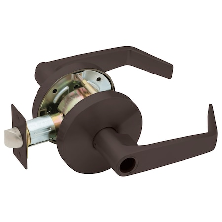 Falcon Grade 2 Storeroom Cylindrical Lock, Less Cylinder, Dane Lever, Standard Rose, Dark Oxidized Satin W581LD D 613